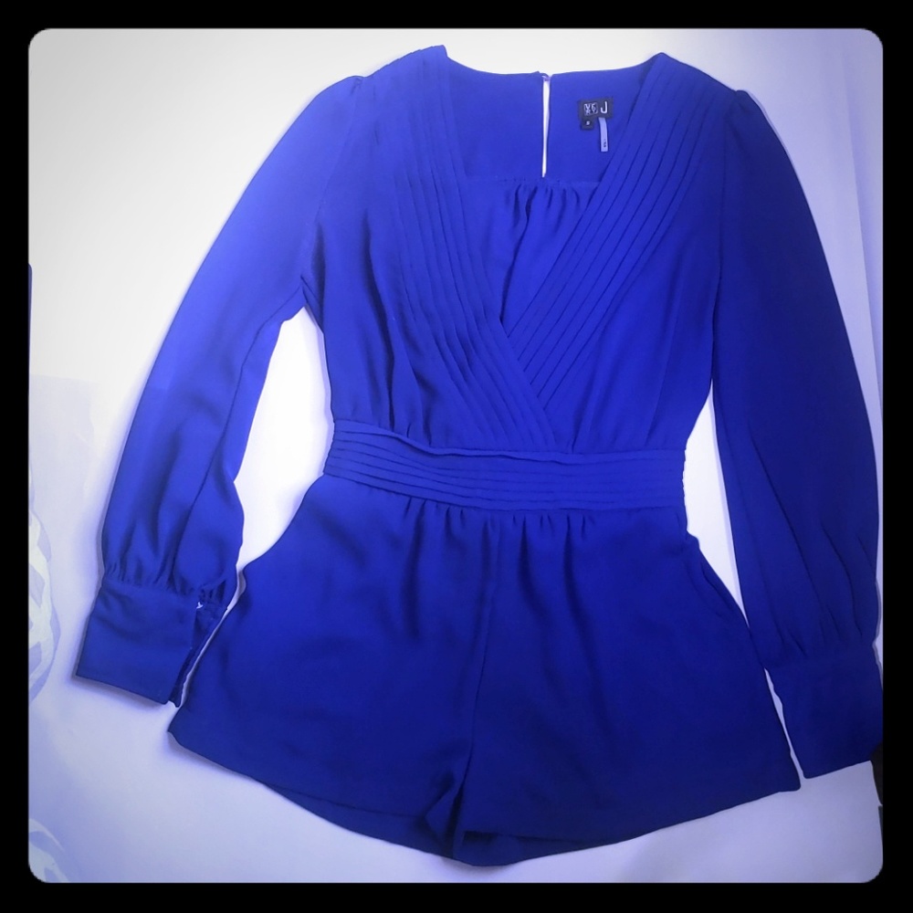 Small Royal Blue Shorts Romper